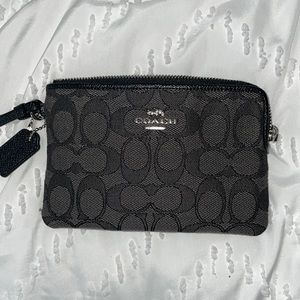 Coach black wristlet